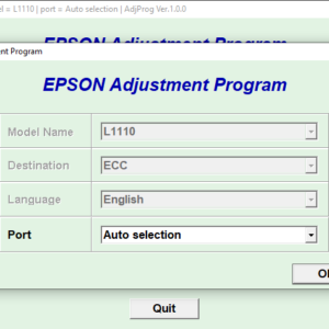 Epson L1110 adjustment program